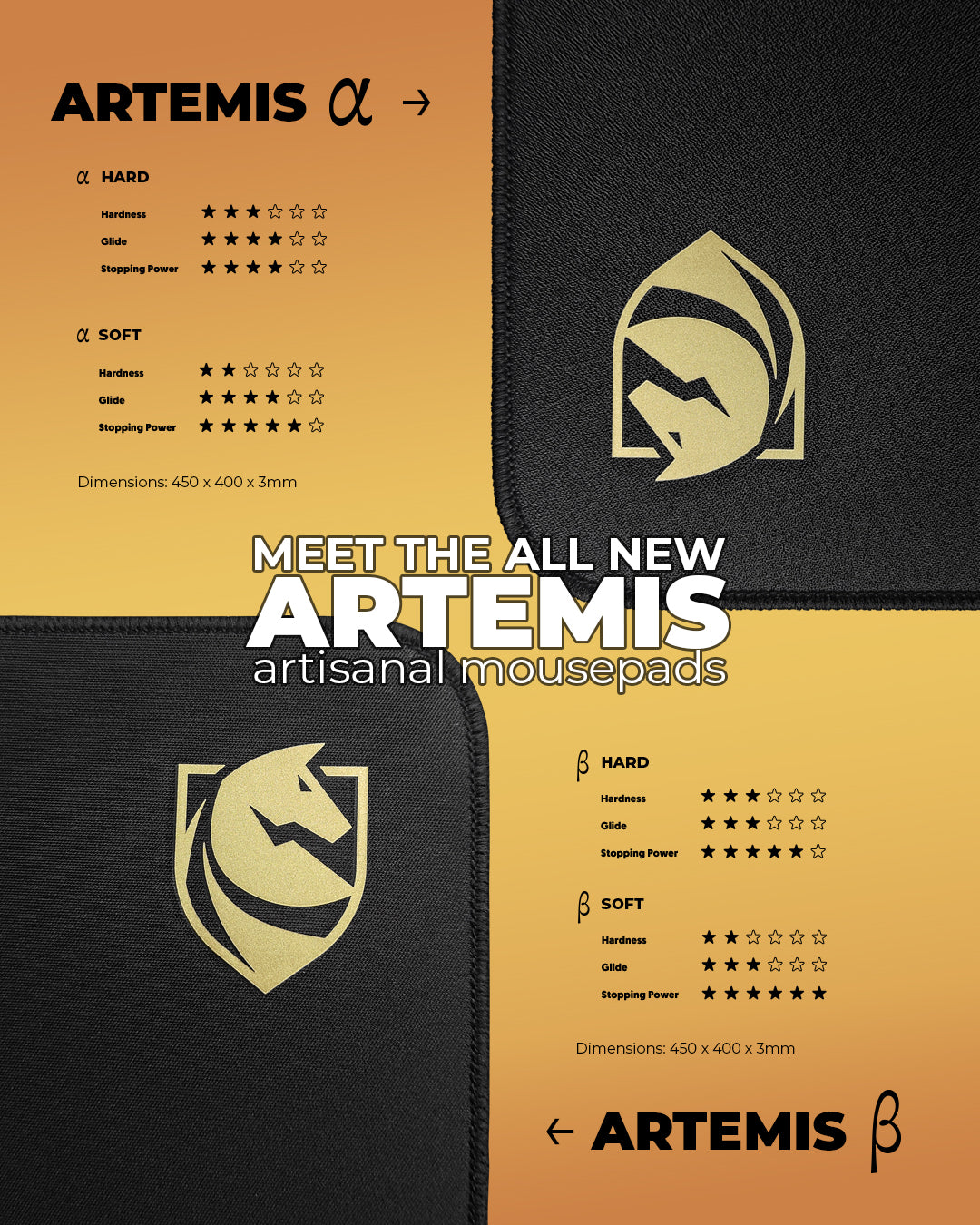 ARTEMIS Artisanal Control Mousepad XL