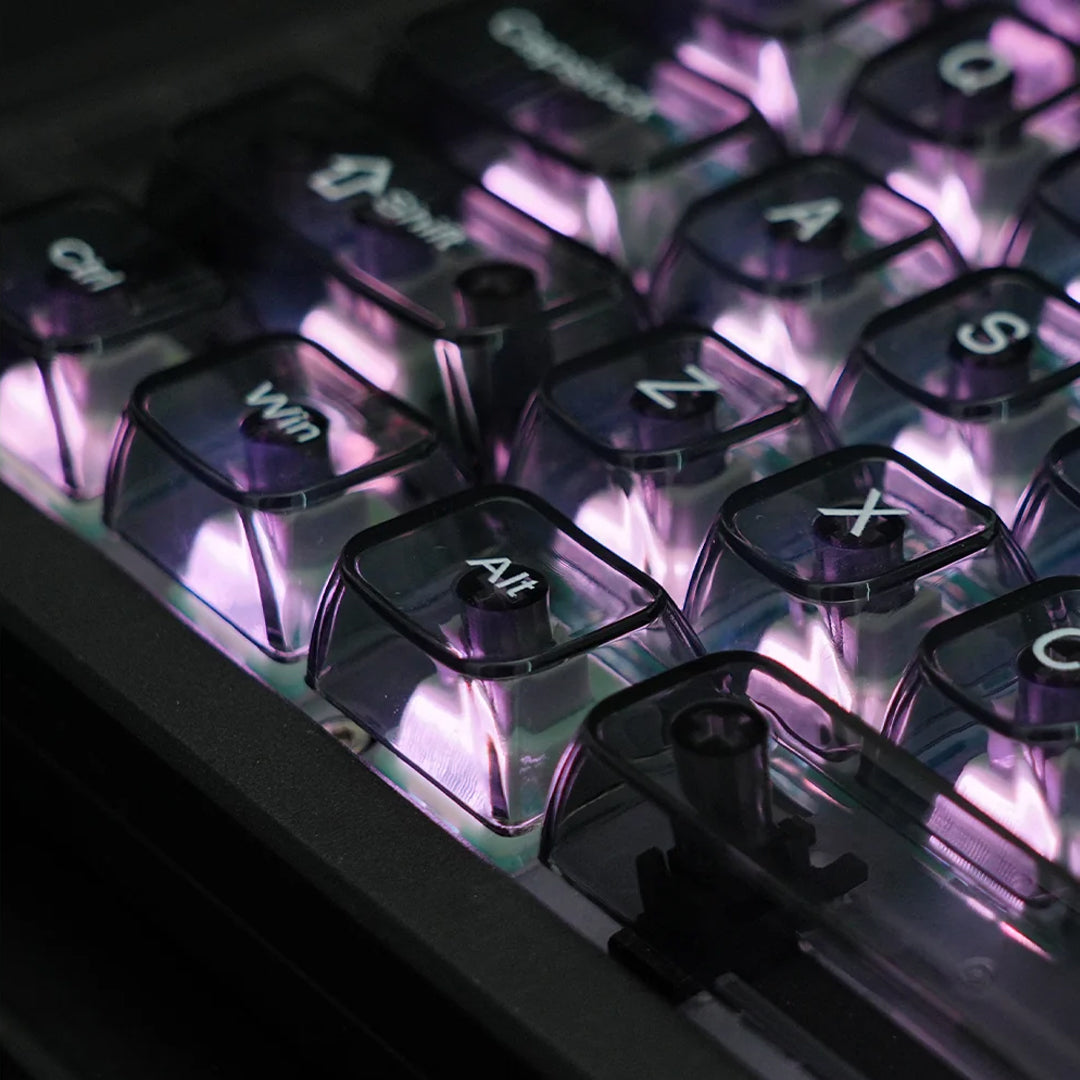 Transparent Grey Keycap Set