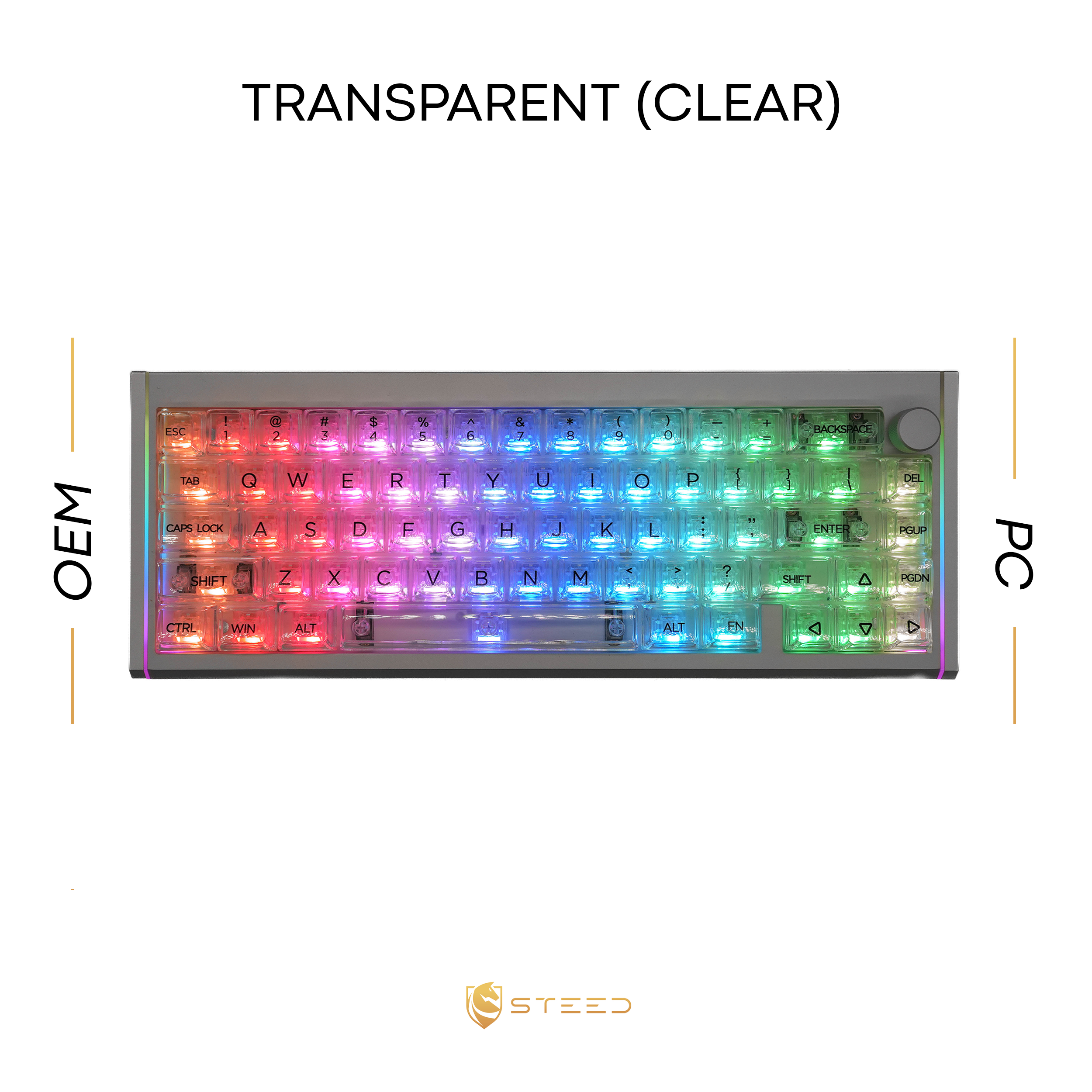 Transparent Clear Keycap Set