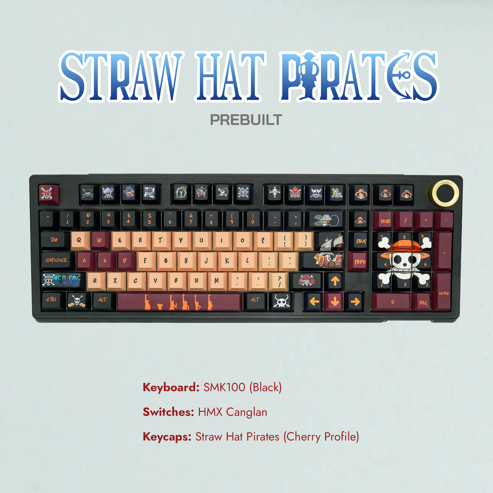 SMK100 Black Prebuilt - Straw Hat Pirates (Pre-Order: ETA Mid Sep 2026)