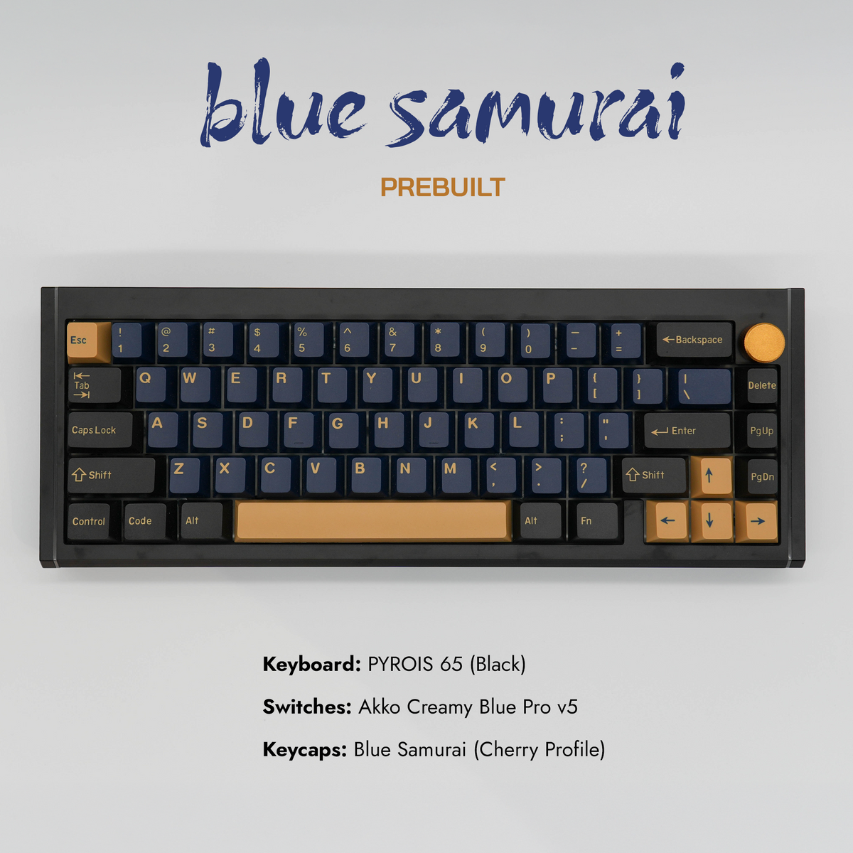 キーボード Drewdrop 65 DP65 Black Samurai Steed PYROIS 65 Black Prebuilt