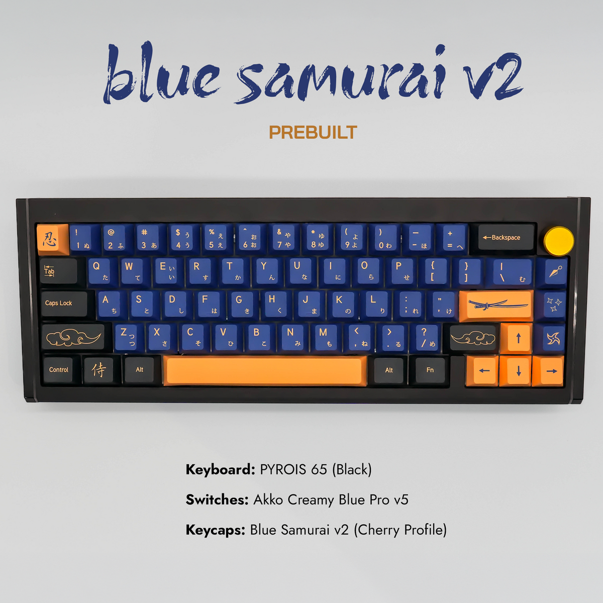 PYROIS 65 Black Prebuilt - Blue Samurai v2