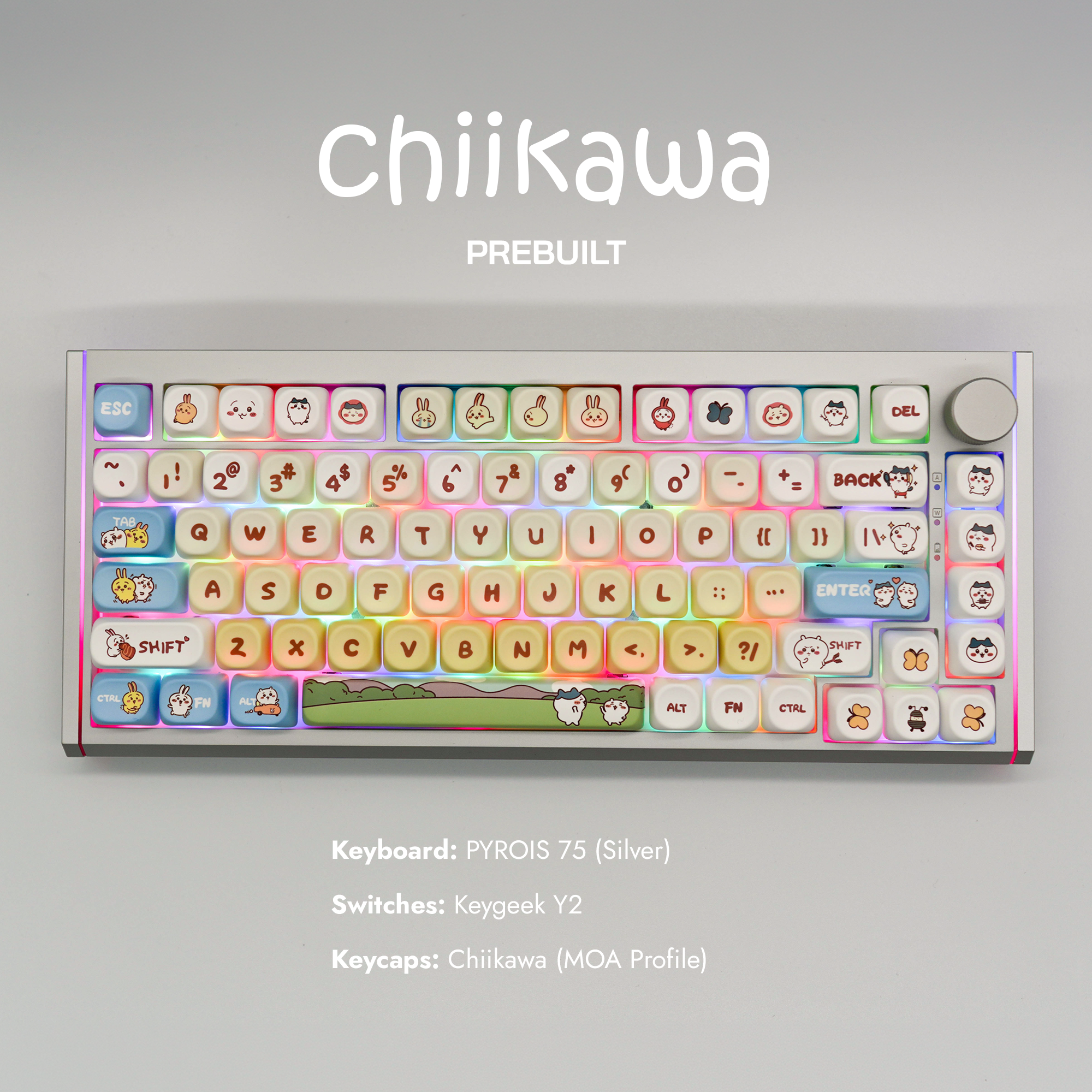 PYROIS 75 Silver Prebuilt - Chiikawa